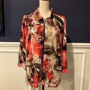 Toni Morgan zip up jacket/dress shirt